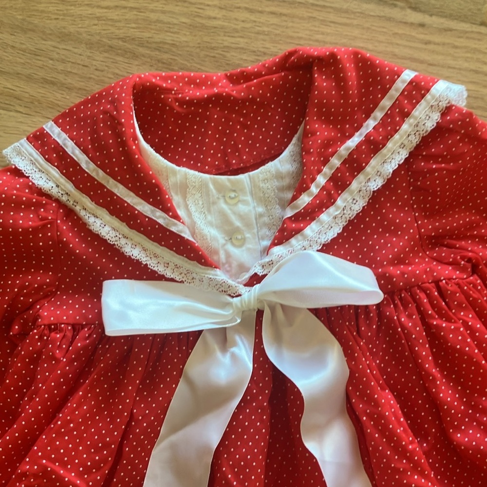 Vintage Handmade Red White Dress 18-24
Sailor prairie little house Valentine - Picture 2 of 6